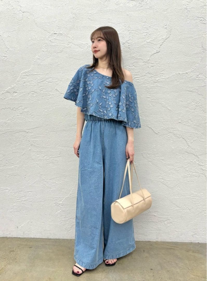 【美品】WhimGazette エンブロイダリージャンプスーツ