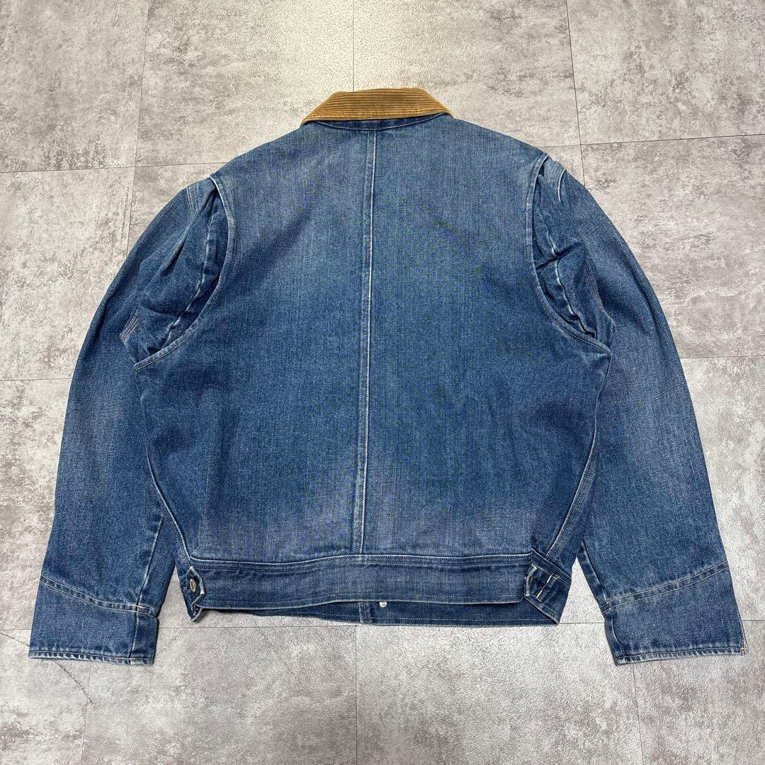 90s ラルフ　裏地赤ネル　XL 短丈ボックス　極上の色落ち　アタリ　襟コーズ