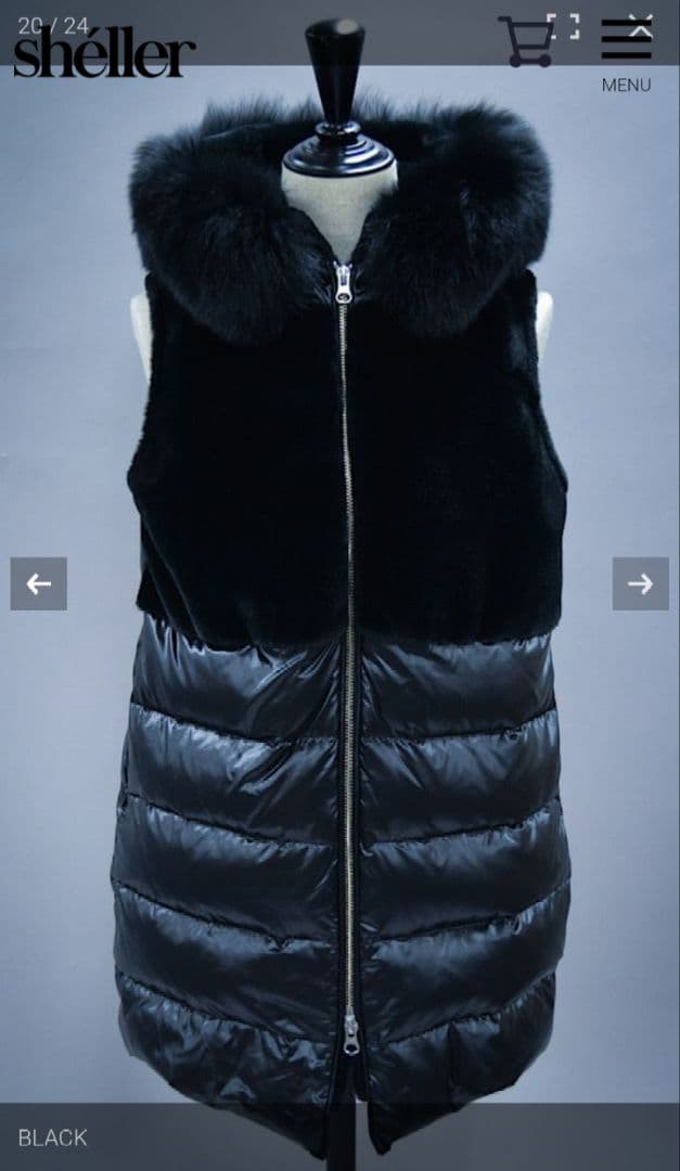 最終値下げsheller シェリエ　FOXファードッキングダウンベスト　コート