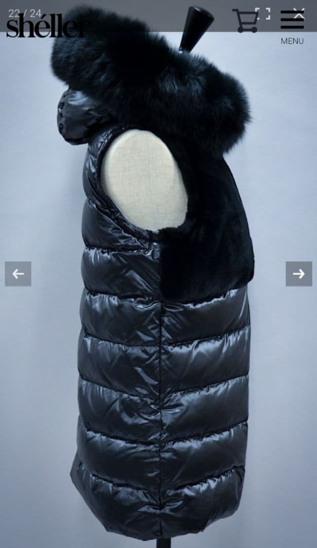 最終値下げsheller シェリエ　FOXファードッキングダウンベスト　コート