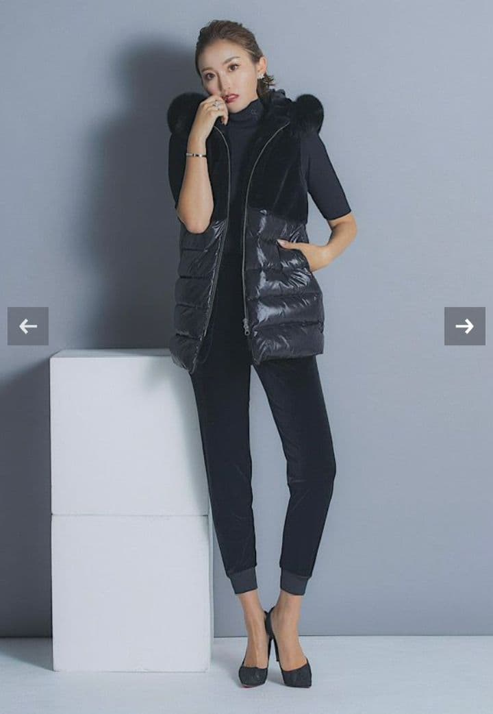 最終値下げsheller シェリエ　FOXファードッキングダウンベスト　コート