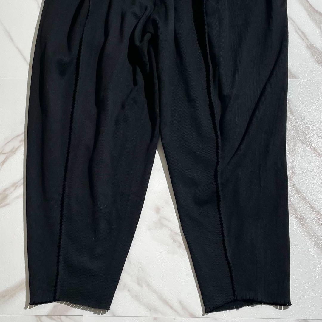 極美品 15AW◎イッセイミヤケ サルエルパンツ ストレッチ素材 ブラック 2