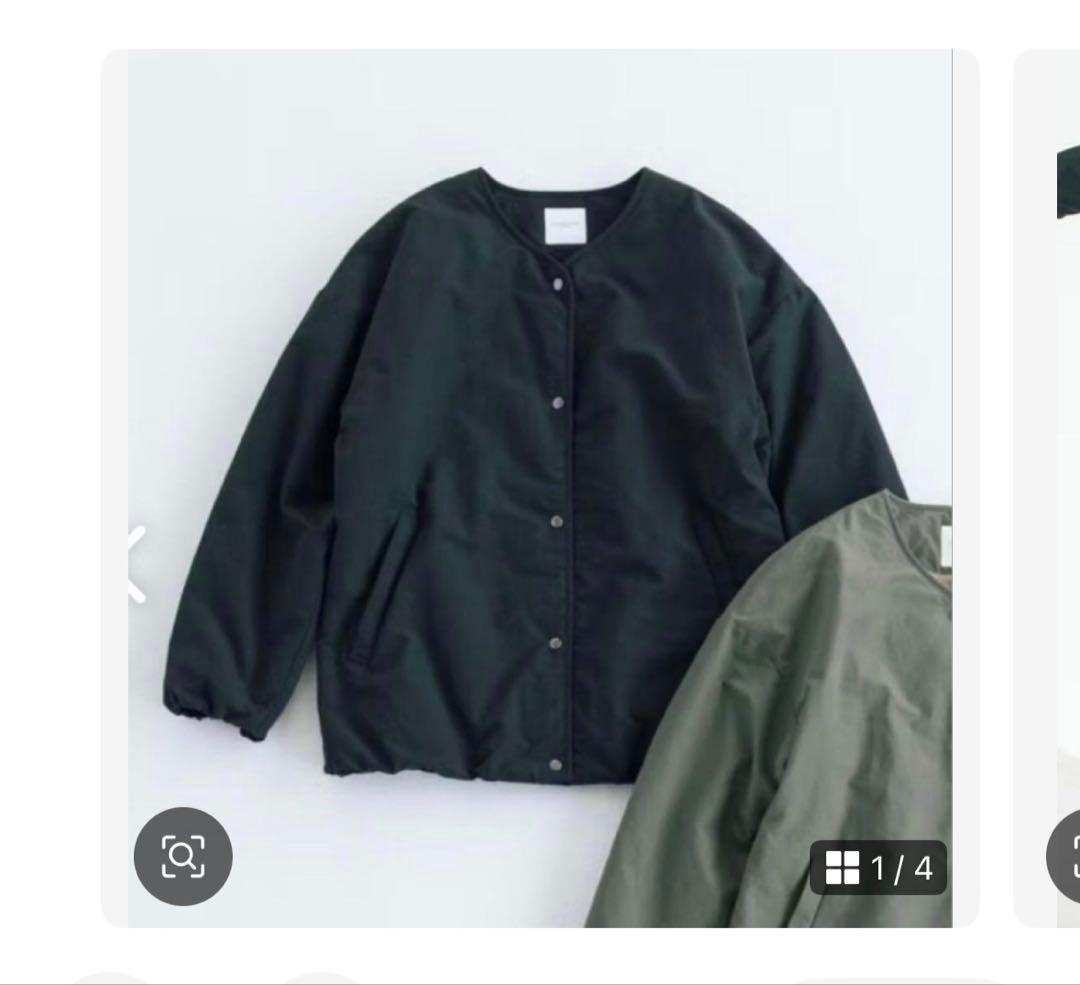 「ふんわり軽くてあったかい」洗えるショート丈コート（中綿入り）　ブラック