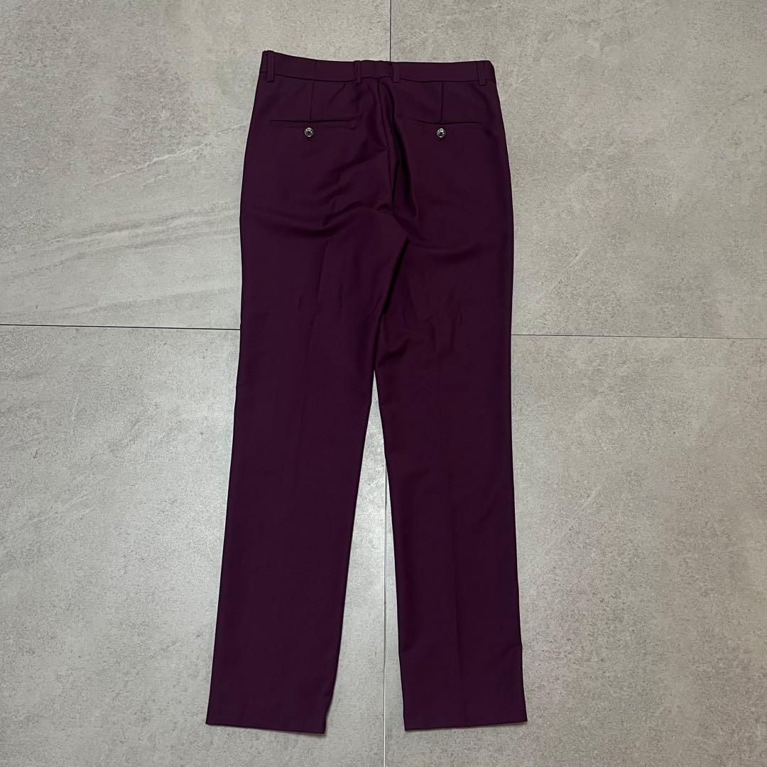 スリーピース　セットアップスーツ　パープル　高級感　成人式　二次会　レトロ　美品