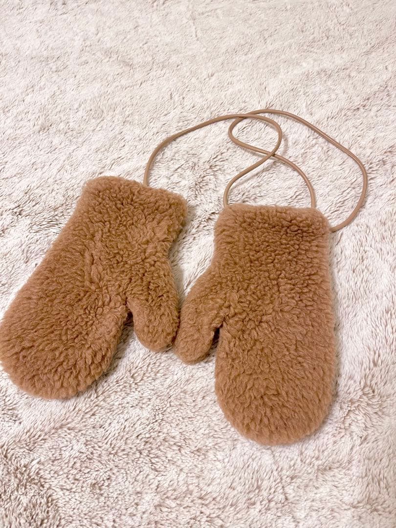 Max mara マックスマーラ　テディ　ミトン　キャメル SM