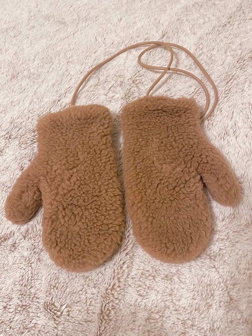 Max mara マックスマーラ　テディ　ミトン　キャメル SM