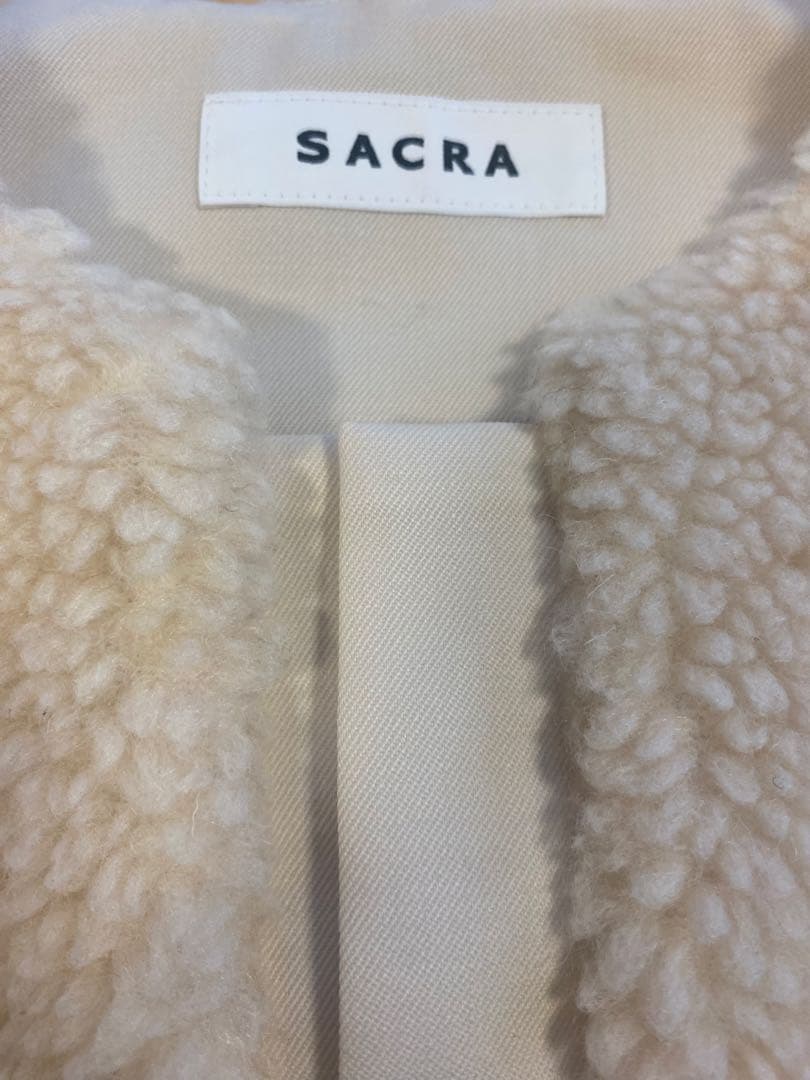 SACRA プードルショートベスト ボアベスト