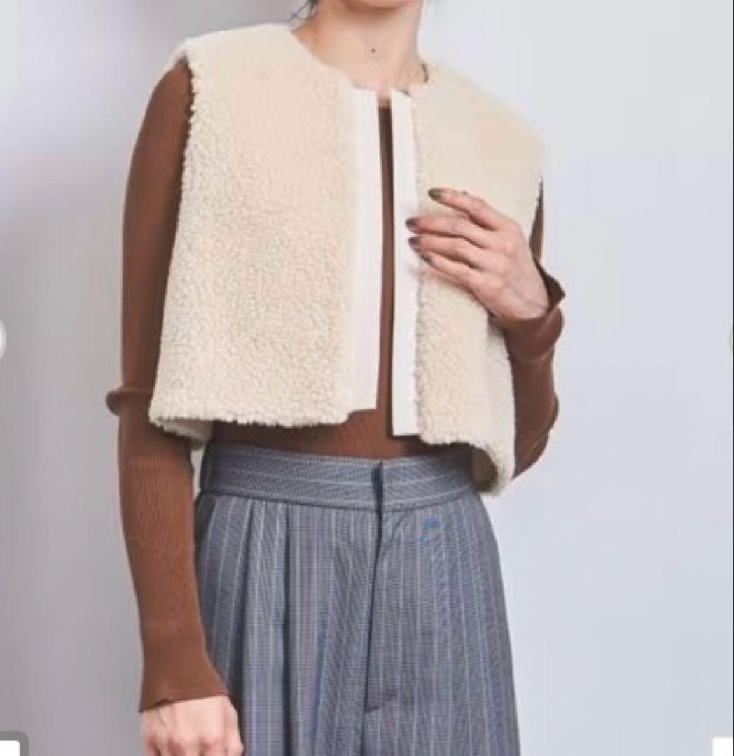 SACRA プードルショートベスト ボアベスト