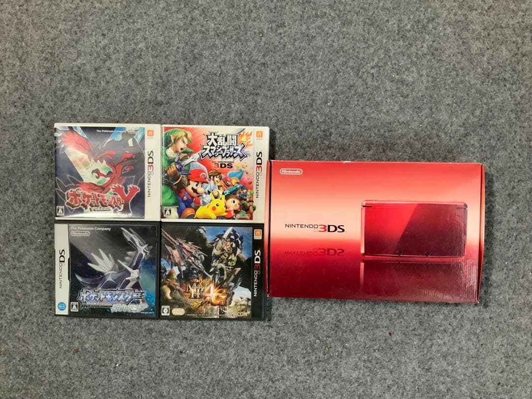 ニンテンドー3DS フレアレッド本体 ソフト4本