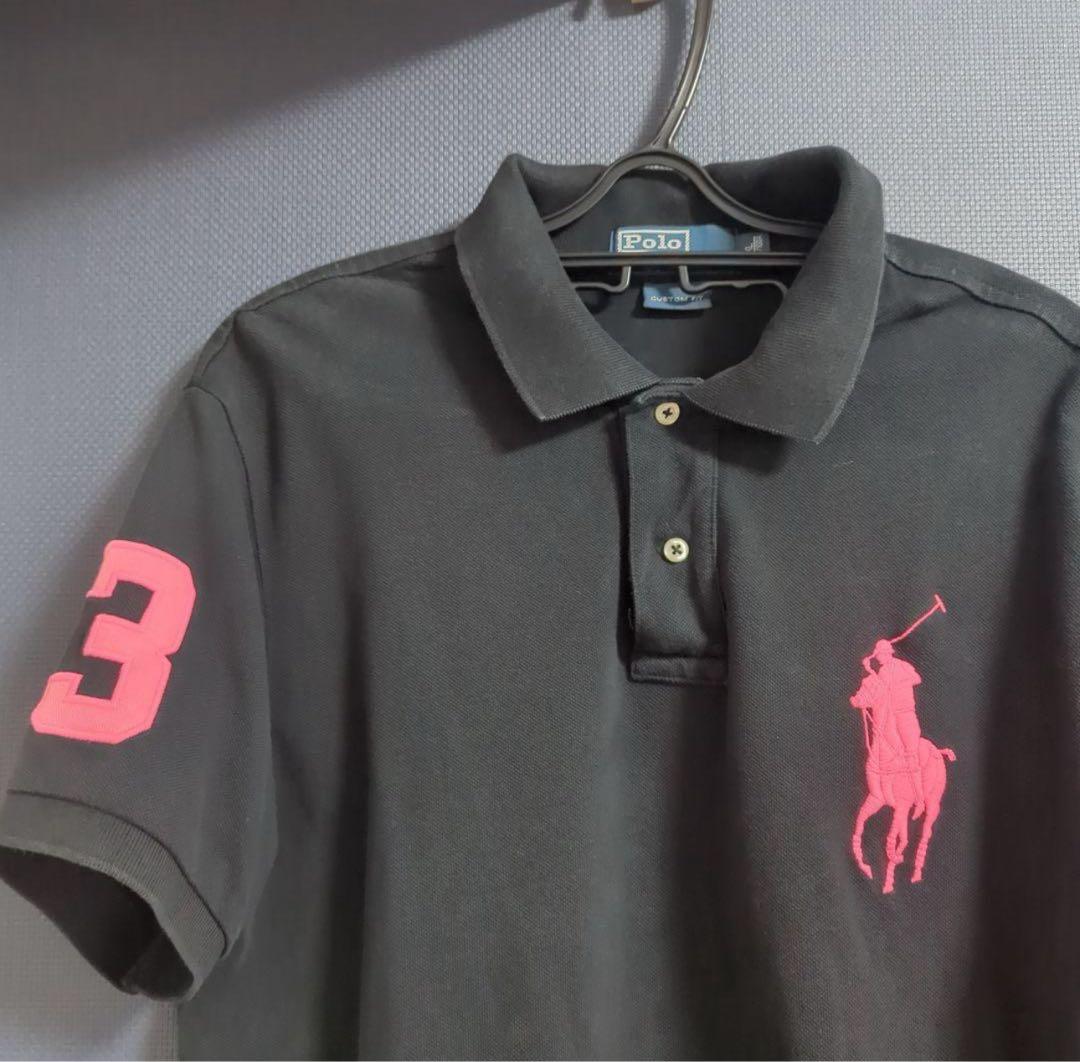 ［超希少］Polo by Ralph Lauren XL ブラック ポロシャツ