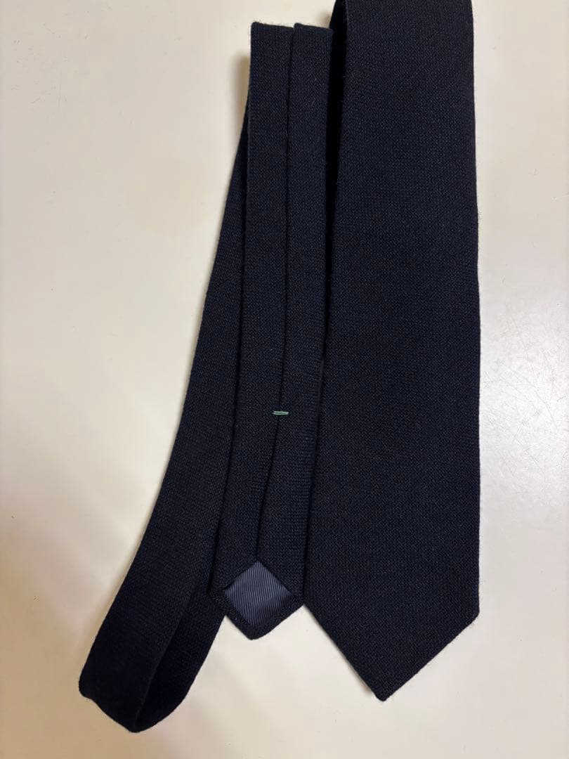 メ*4様 Luigi Borrelli カシミヤ　ネクタイ ネイビー　イタリア