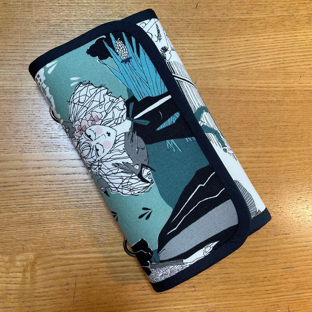 1点のみ　長財布　やりくり財布　ハンドメイド　アレキサンダーヘンリーレア生地