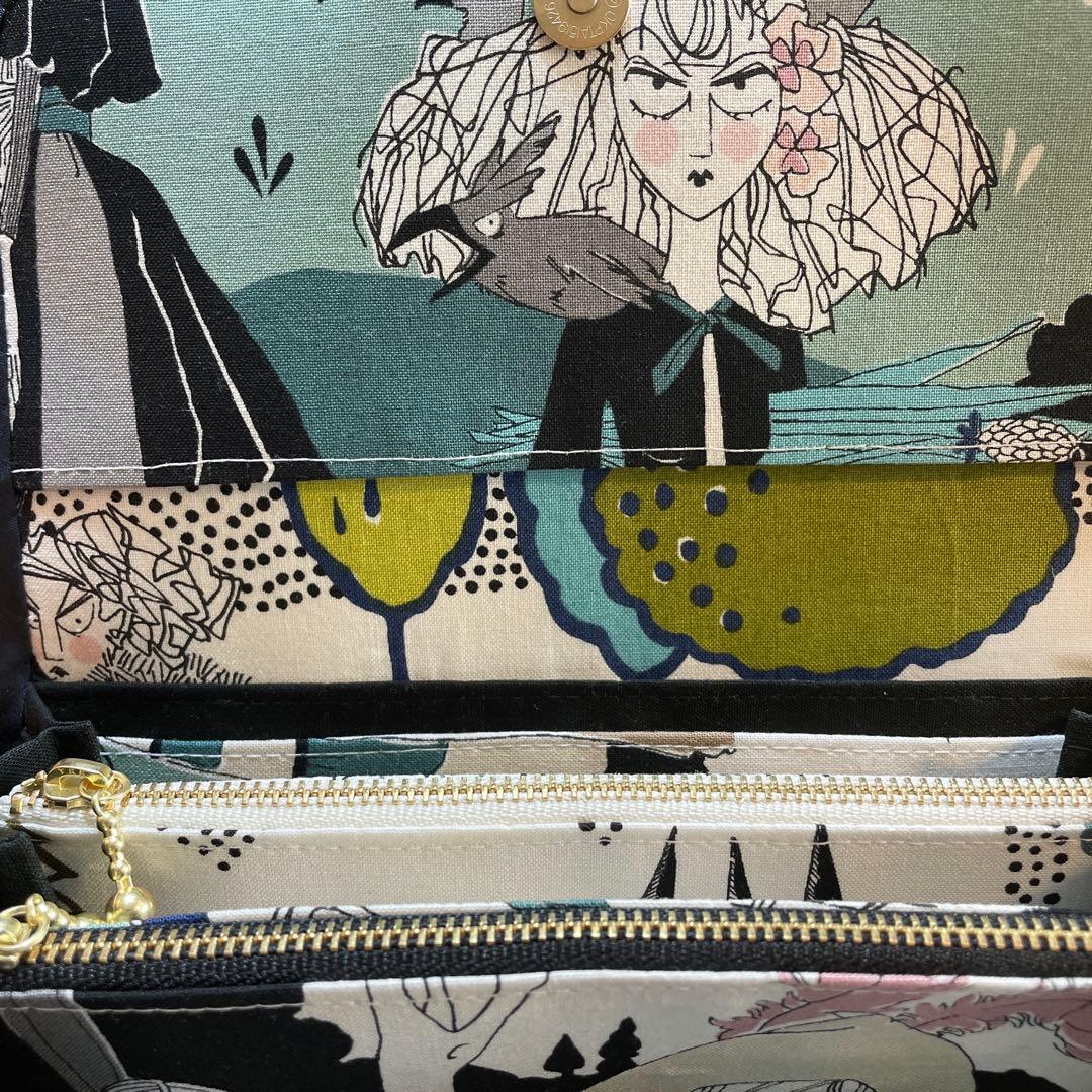 1点のみ　長財布　やりくり財布　ハンドメイド　アレキサンダーヘンリーレア生地