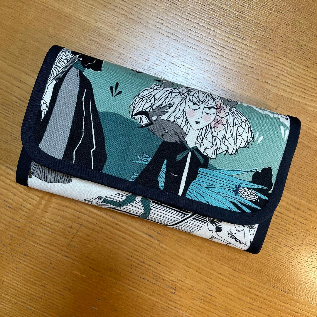1点のみ　長財布　やりくり財布　ハンドメイド　アレキサンダーヘンリーレア生地