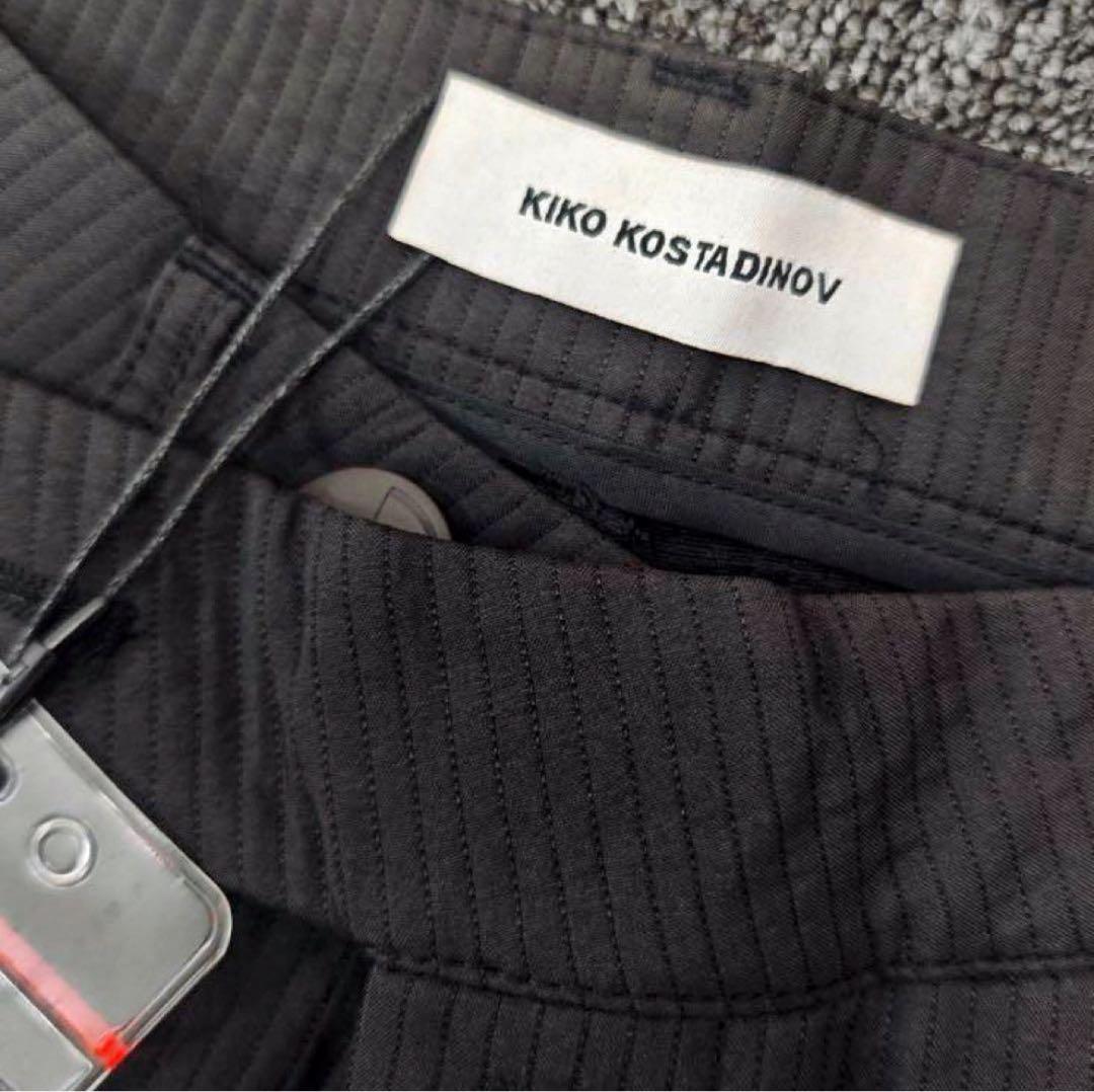 Kiko kostadinov ビジュー付き黒ワイドパンツ トラウザー 44