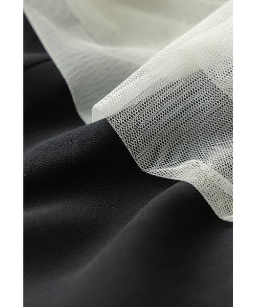 美品 niana ニアナ チュールオフショルダードレス M パーティー 結婚式