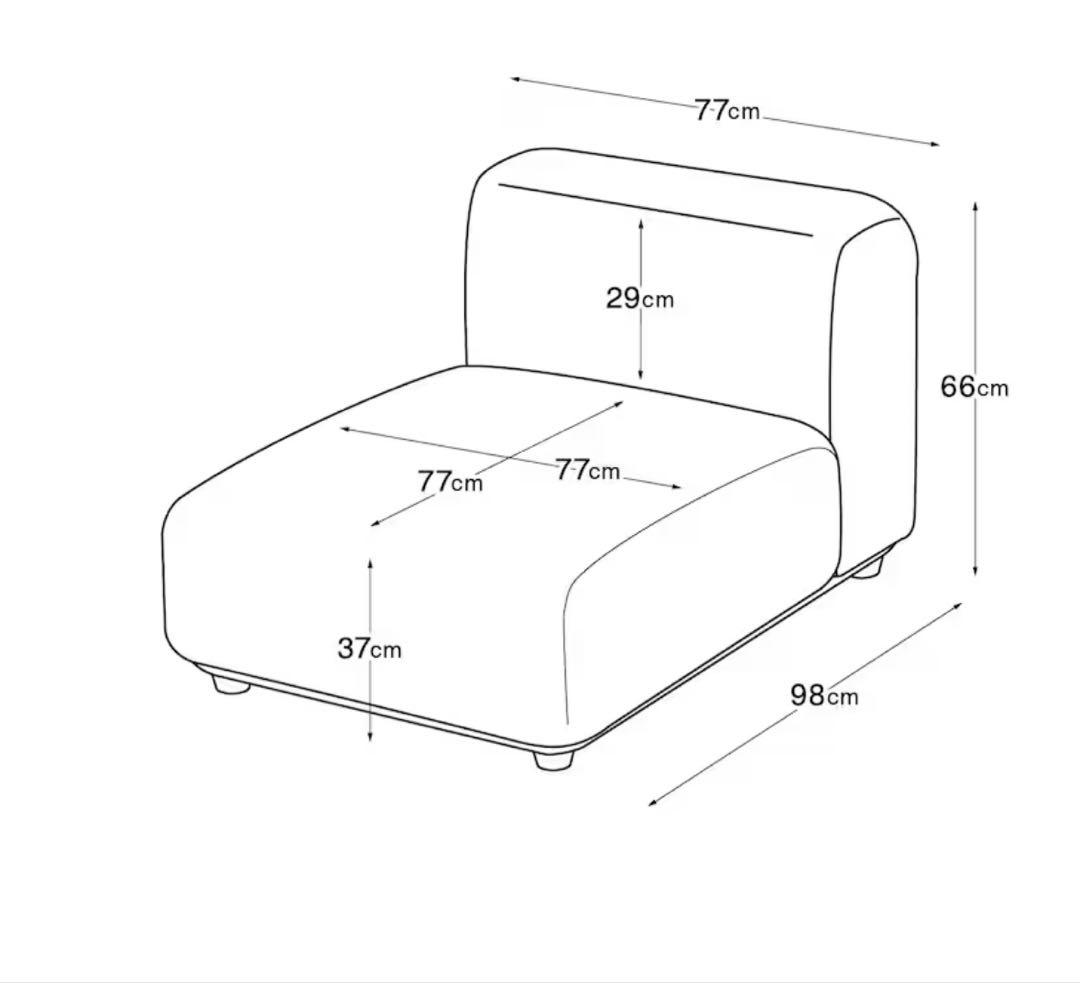 モンブラン　格安　無印良品 ユニットソファ 大　カバー付き