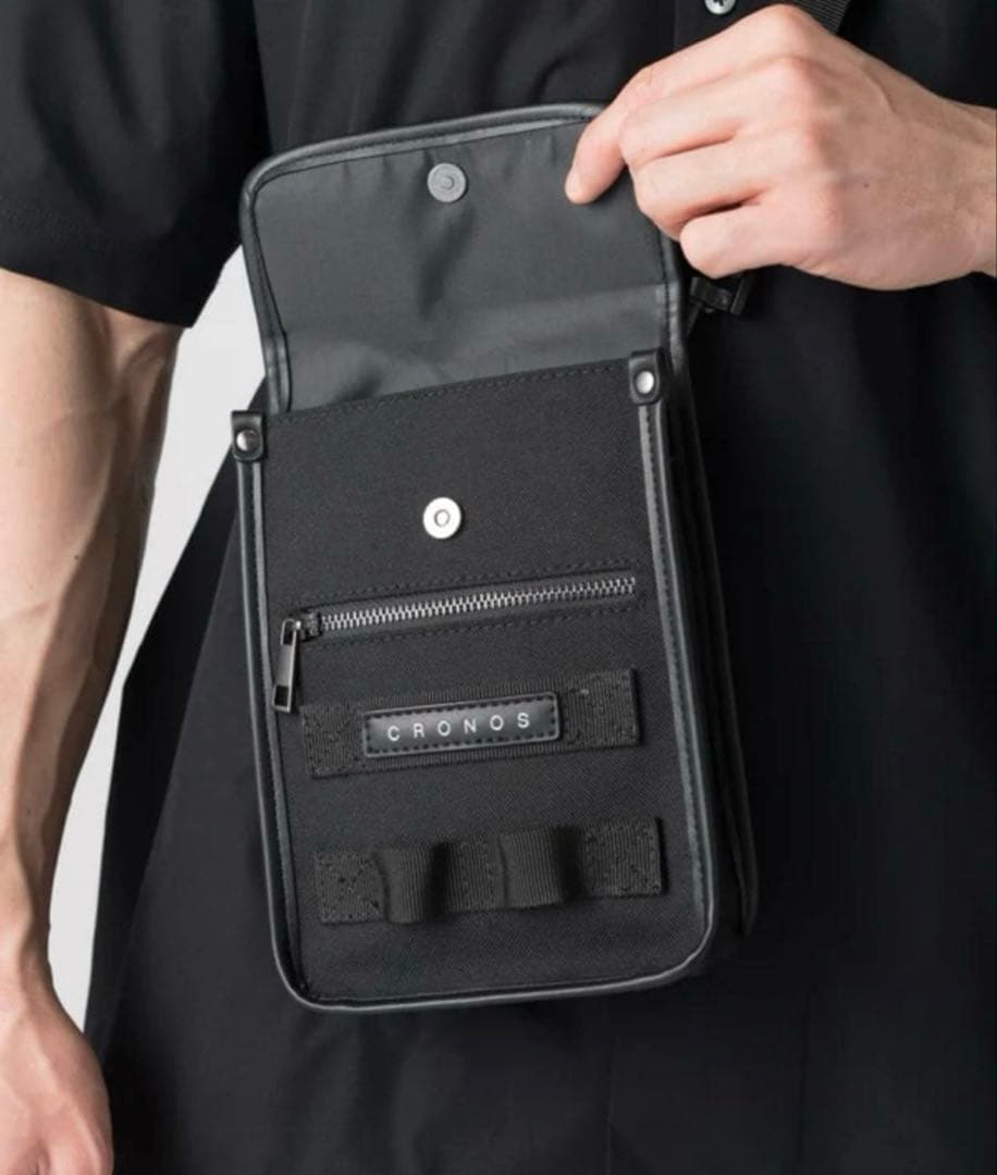 CRONOS compact shoulder BAG【BLACK】