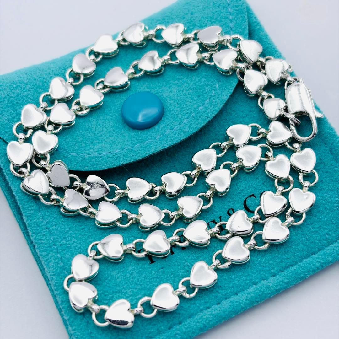 美品 オールドティファニー パフハート ネックレス シルバー925