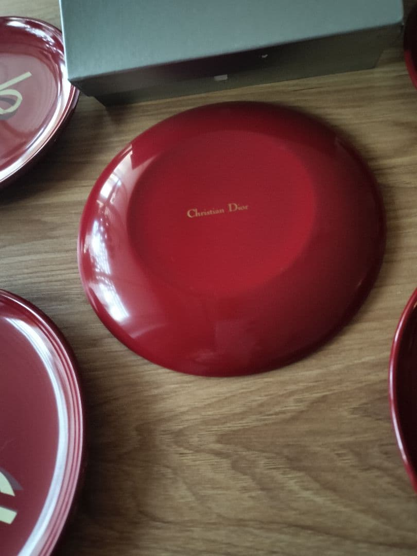 ゆきらきら◆未使用 Christian Dior 銘々皿 漆器5枚