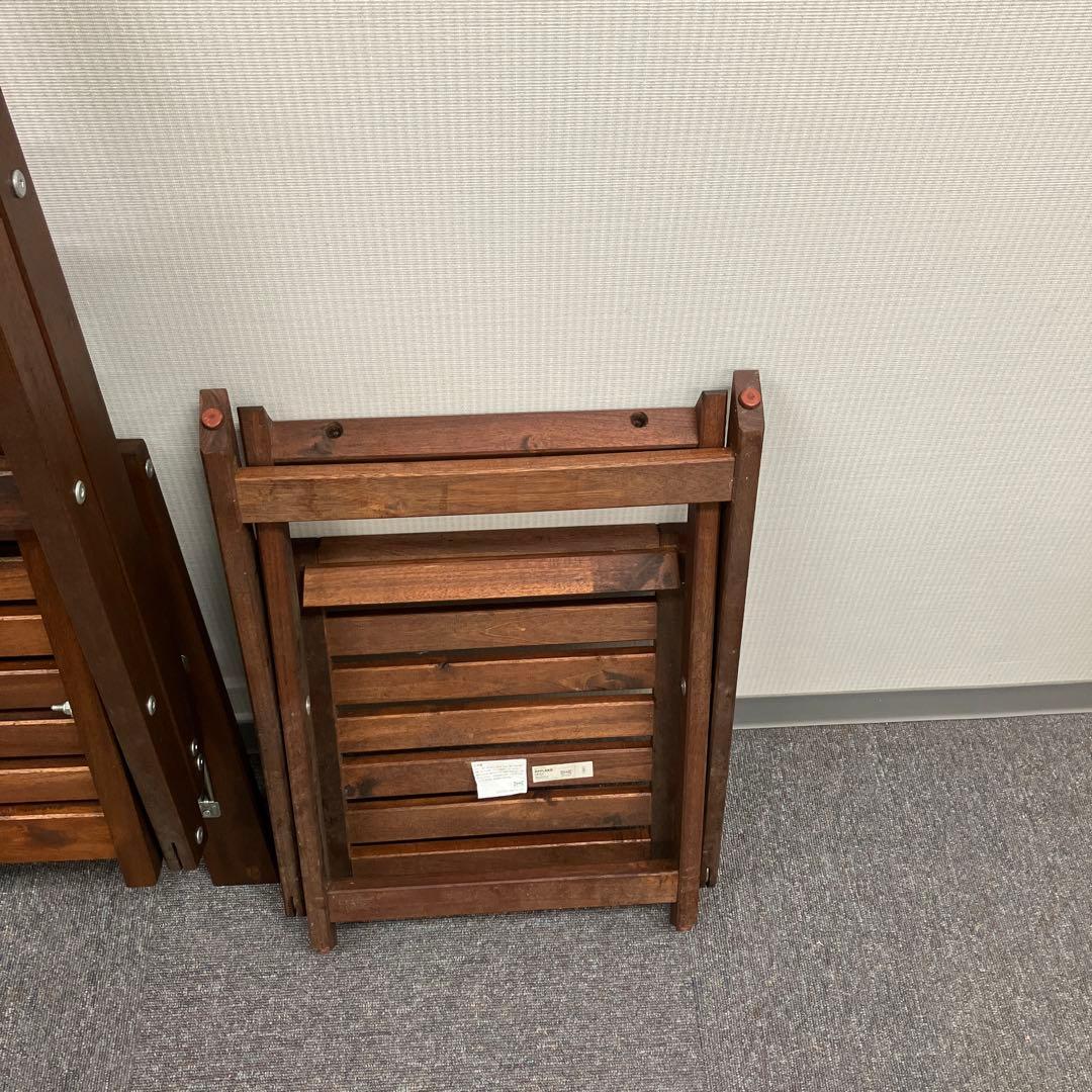 IKEA ÄPPLARÖ 折りたたみ式アウトドアチェアチェア テーブル　セット