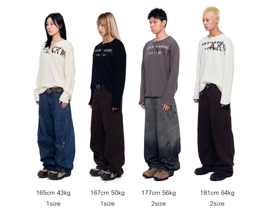 トップス Aakam Waffle Henry Neck Long Sleeve