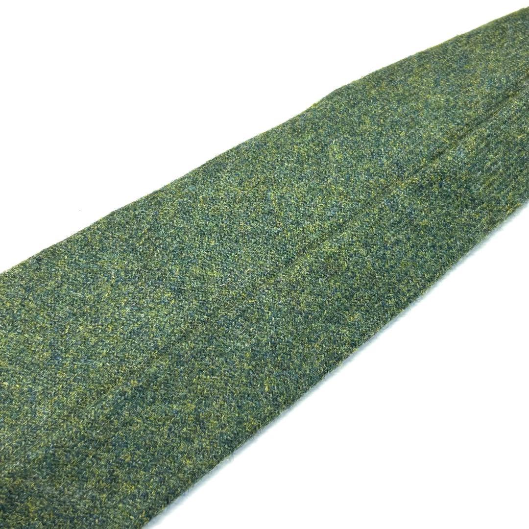 【未使用に近い✨】ドレイクス×ビームスf ネクタイ グリーン 無地 モヘア風