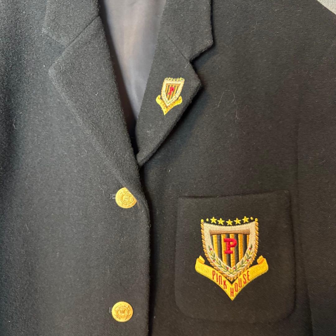 ピンクハウス　テーラードジャケットコート　L大きめ　黒