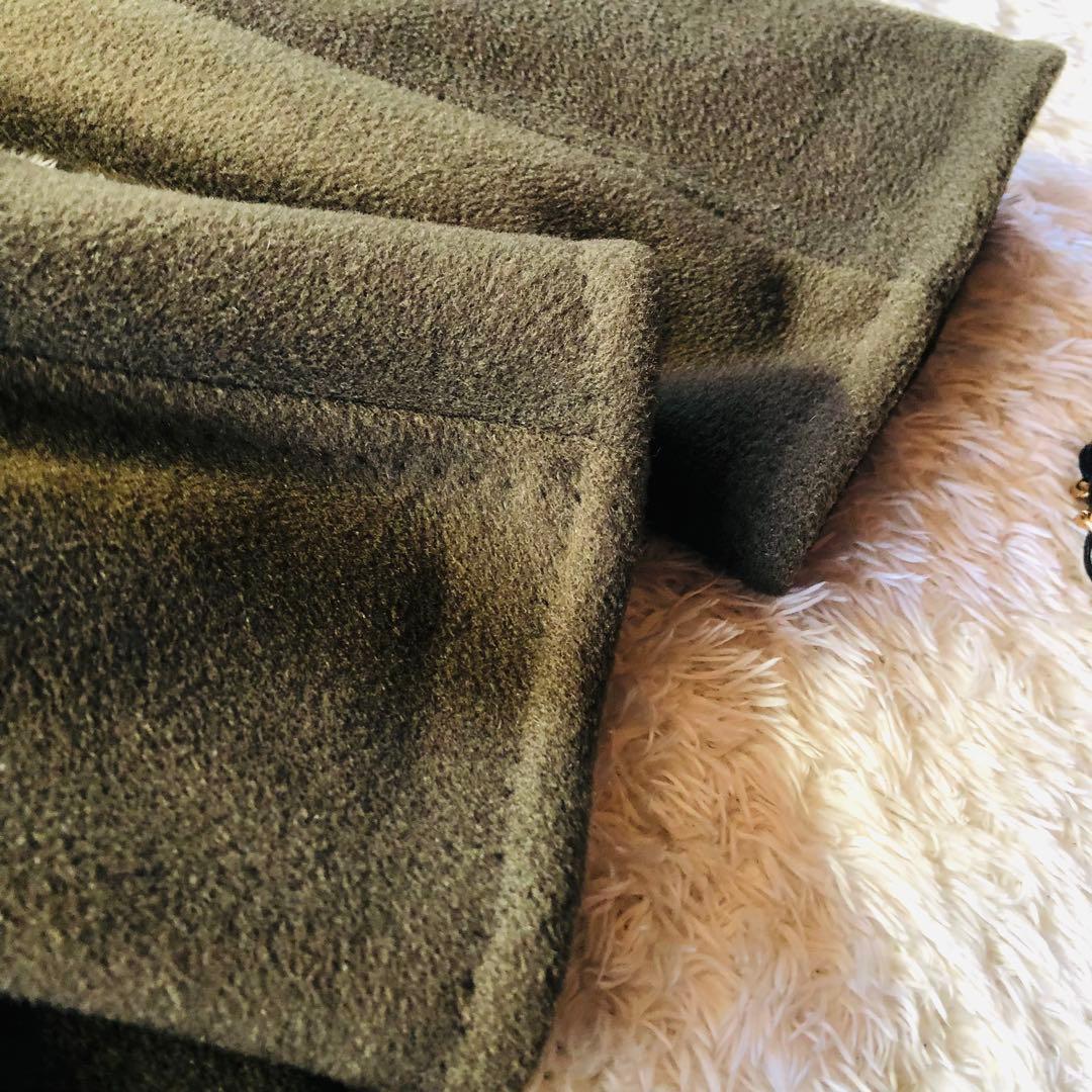 希少色✨美品 マックスマーラ ロングコート カシミヤ 女優襟 オリーブ38