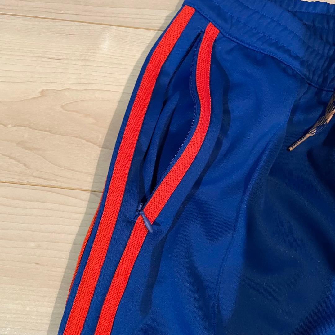 アディダスWales Bonner 青赤ストライプジャージパンツメンズ