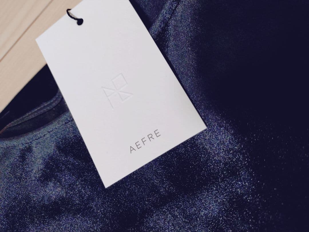 AEFRE◆エフレ◆べロアトップス/ファスナースリットスカートセットアップ