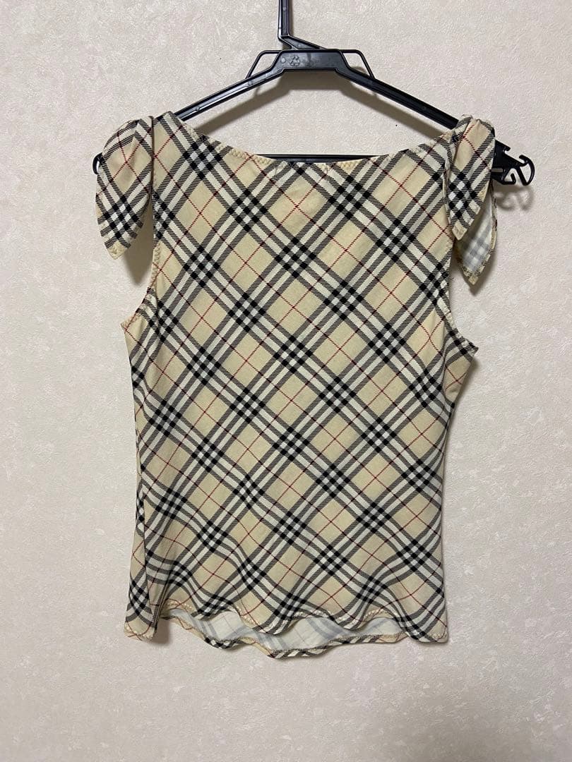 BURBERRY BLUE LABEL リボンチェック柄タンクトップ 38