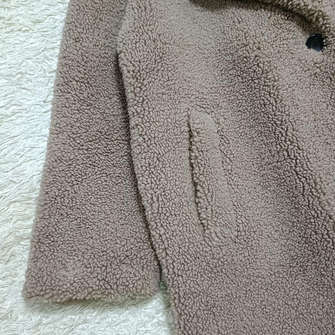 【美品】ZARA ザラ テディベア ボア チェスターコート 女優襟 ロング丈