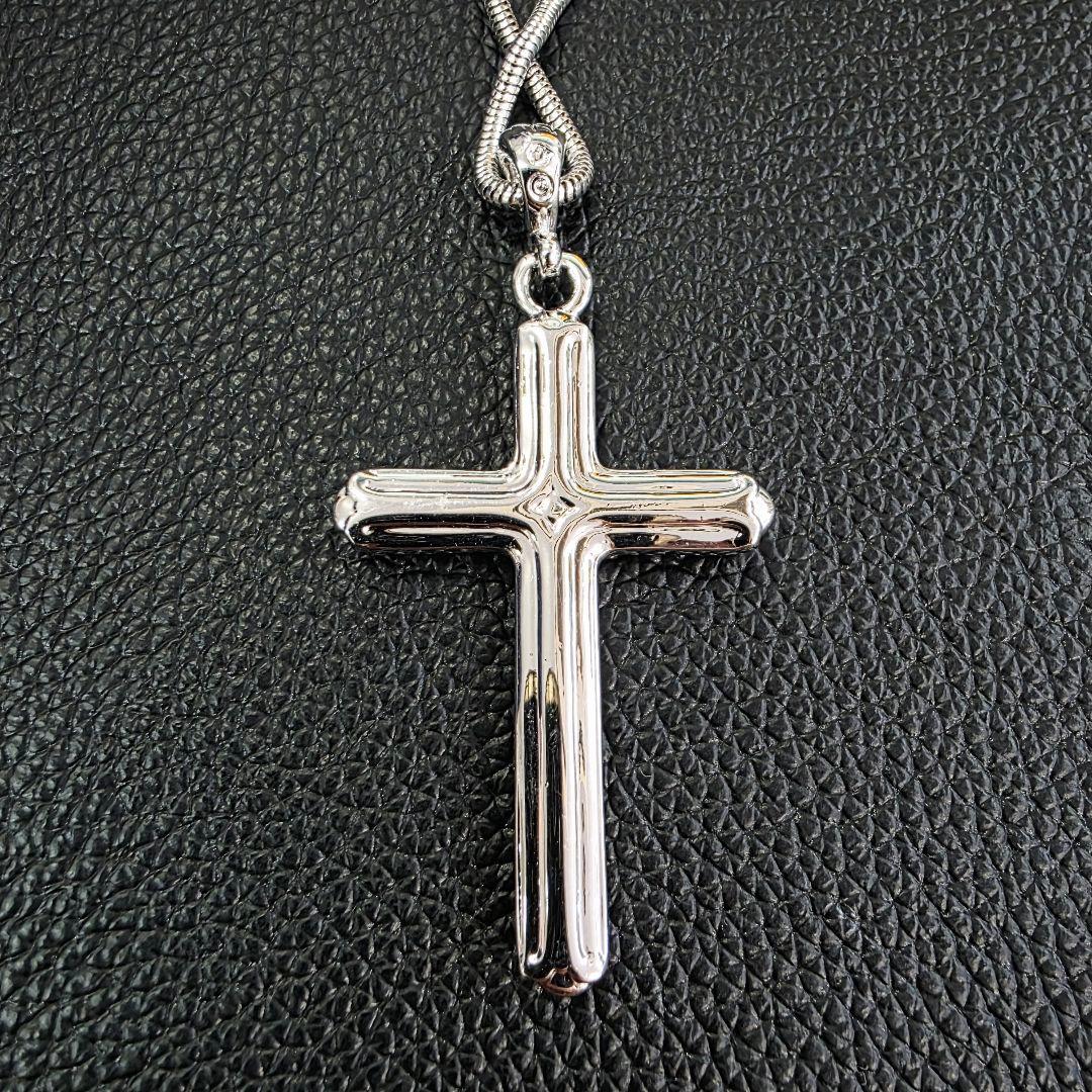 美品✨スワロフスキー ネックレス クロス 十字架 パヴェ クリスタル 大ぶり✨