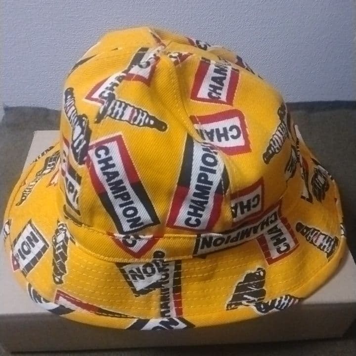 80s90s　チャンピオンプラグハット　USA製　ヴィンテージ　総柄