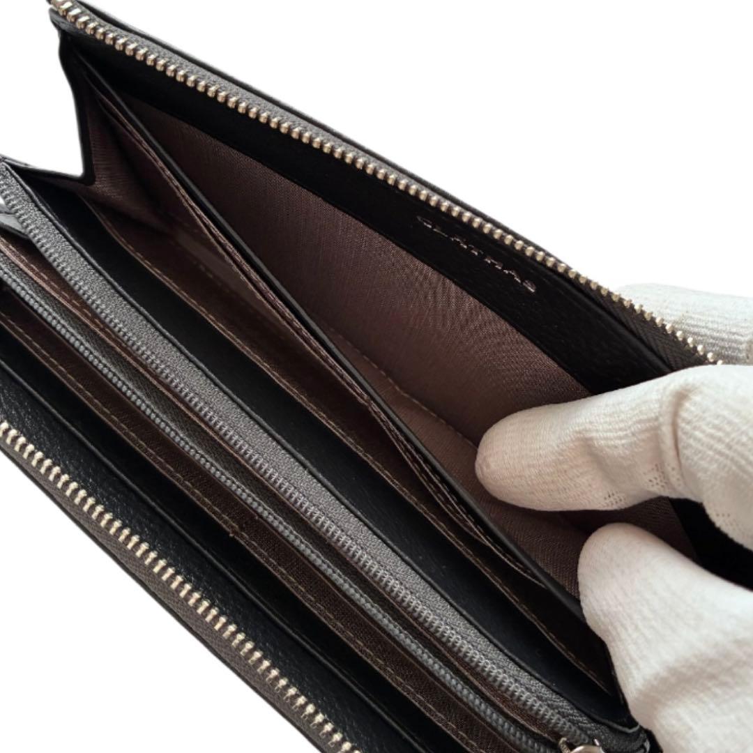 新品タグ付✨クレイサス 長財布 カメリア 黒 レザー 収納抜群 レディース 本革