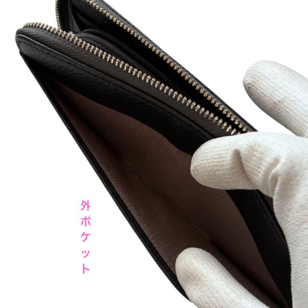 新品タグ付✨クレイサス 長財布 カメリア 黒 レザー 収納抜群 レディース 本革