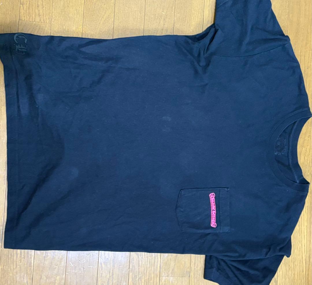 クロムハーツ　Tシャツ　ブラック　XLサイズ ピンクロゴ