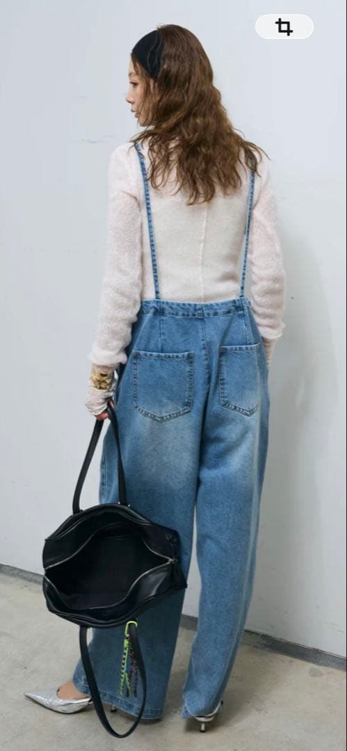 【IAMALPHA】フロントジップストラップデザインデニムサロペット♪