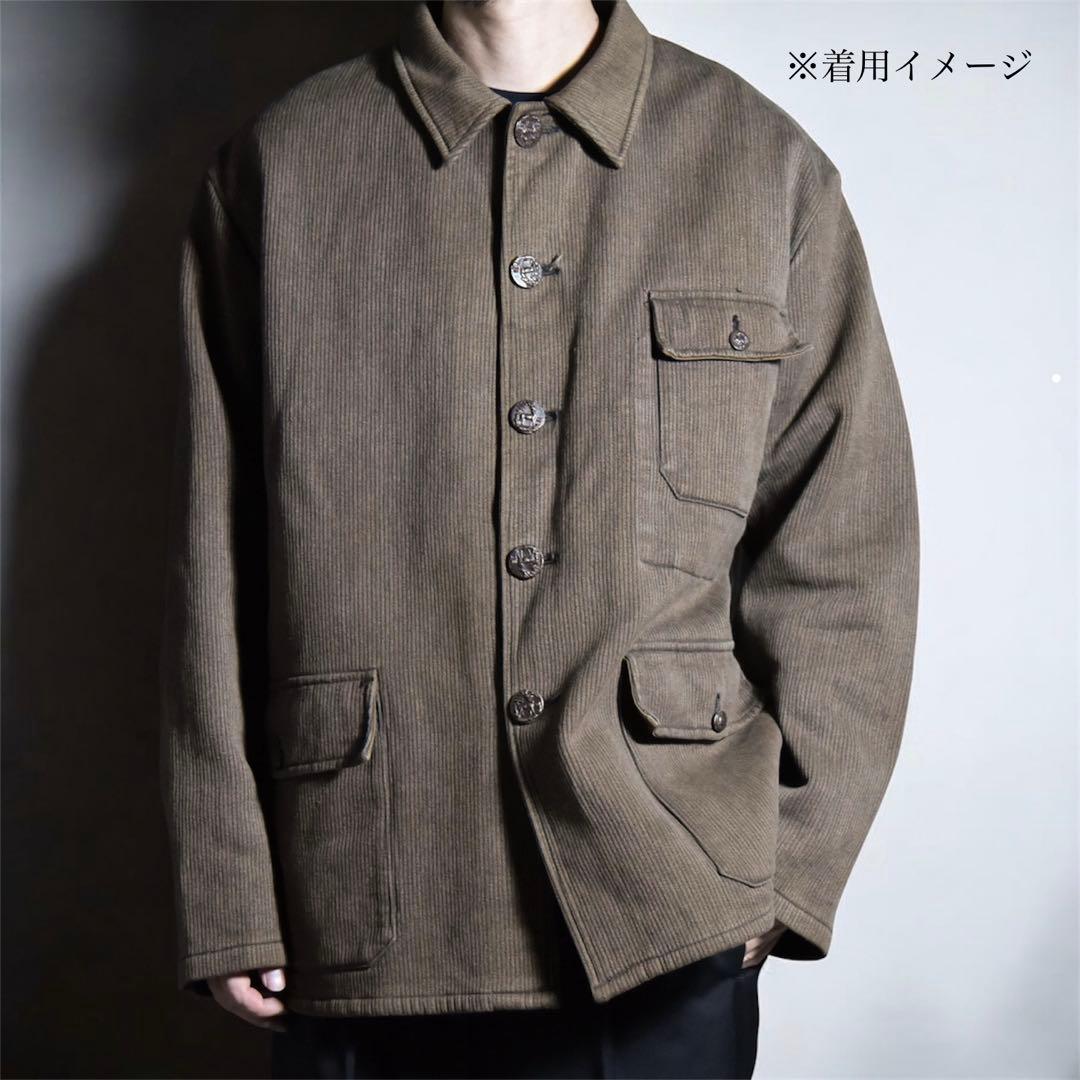 わ*ん様 50s ハンティングジャケット 動物ボタン フレンチヴィンテージ カバ