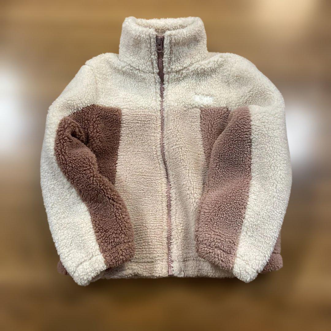 KITH kids セットアップ子供用 ボア　ピンクブラウン ジャケット パンツ