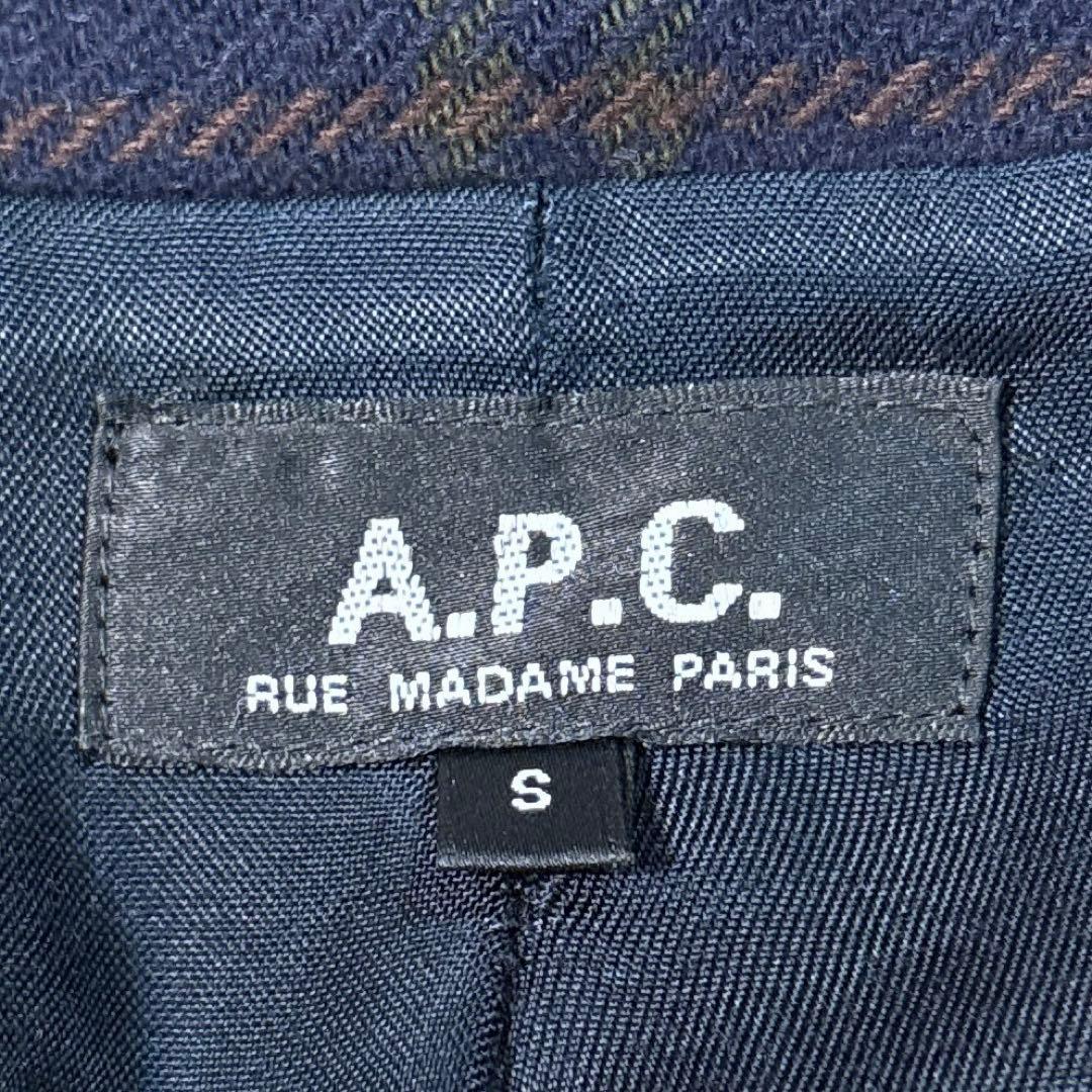 A.P.C. エポレット付 ウールシャツジャケット スタンドカラー ミリタリーS