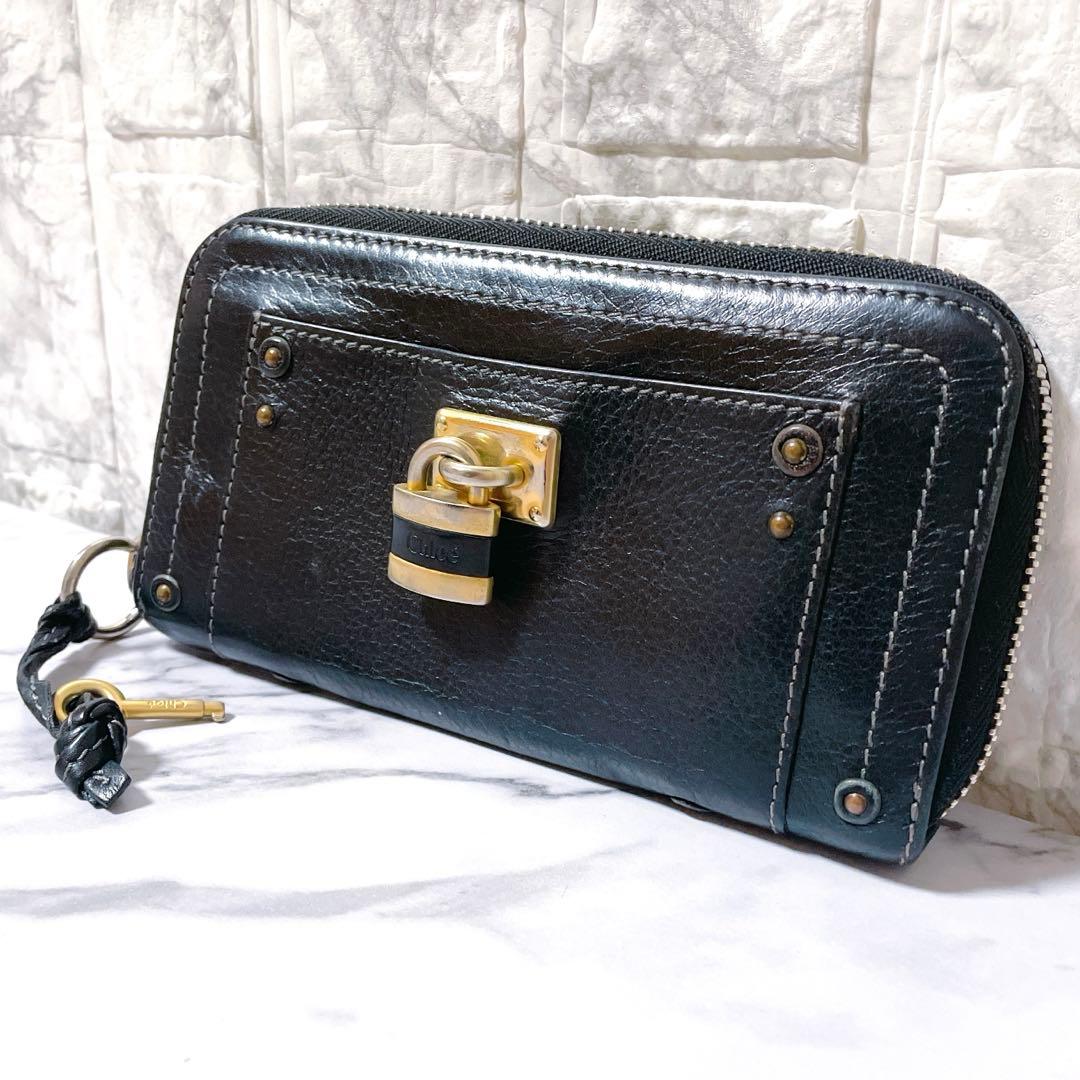【希少✨️】Chloe(クロエ)パディントン 長財布 ブラックレザー タグ保証書付