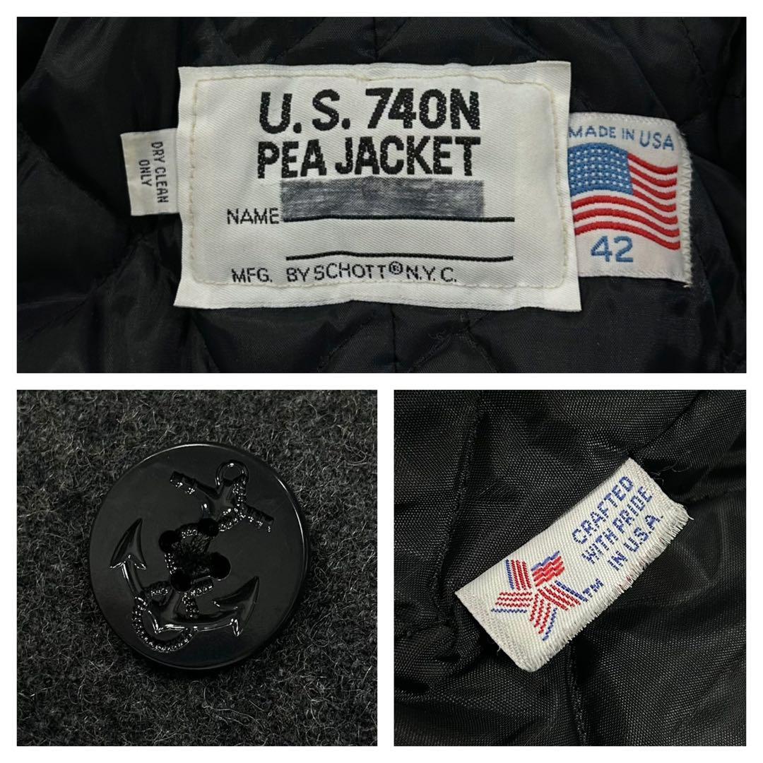 USA製 Schott U.S740N メルトンウールピーコート