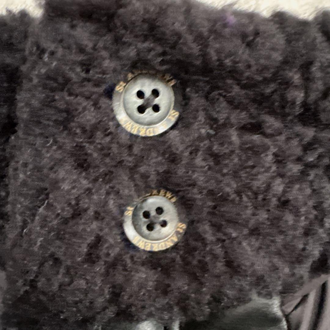 極美品♦︎St ANDREWS レザーライク ダウン ドッキング ブルゾン 黒L