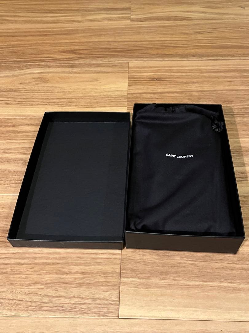 値下げ！【美品】SAINT LAURENT ブラック サックドジュールウォレット