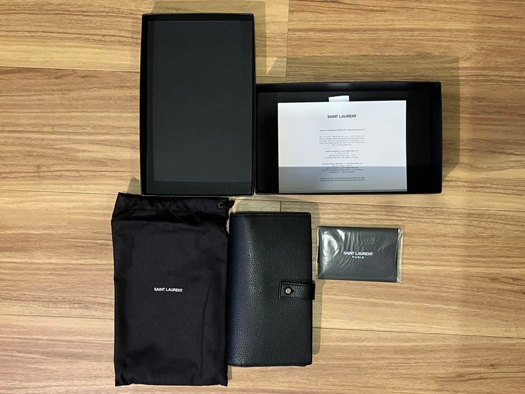 値下げ！【美品】SAINT LAURENT ブラック サックドジュールウォレット