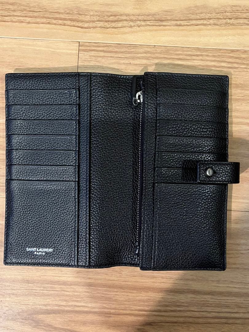 値下げ！【美品】SAINT LAURENT ブラック サックドジュールウォレット
