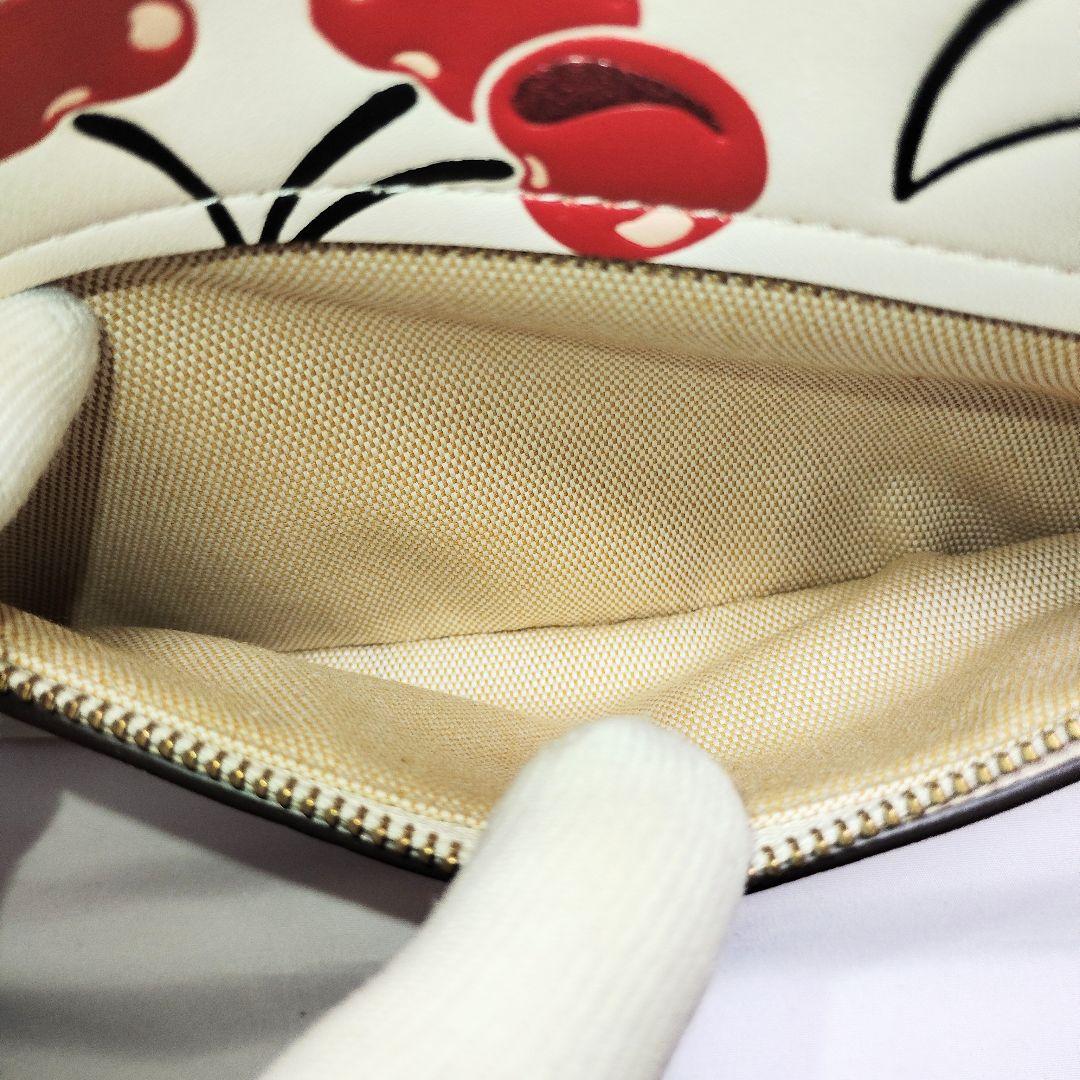 COACH チェリー柄 ショルダーバッグ　ソフトタビー