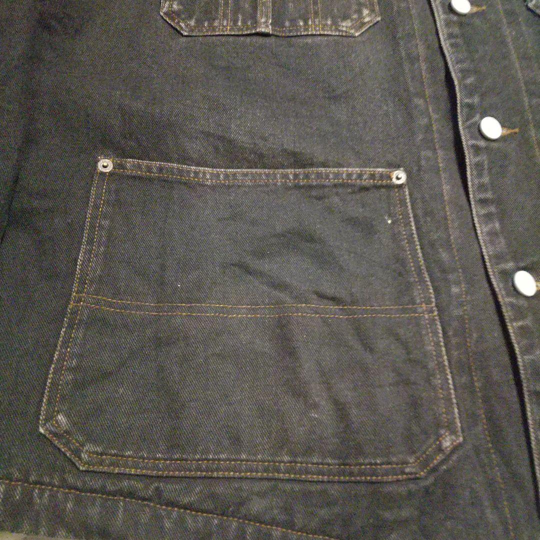 90年代 USA製   ブラックデニムカバーオールJK ④
